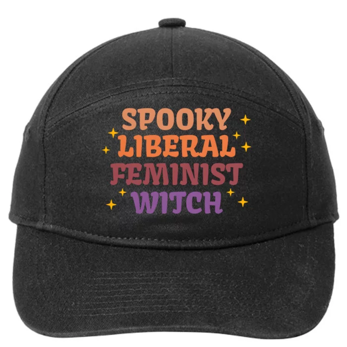 Spooky Liberal Feminist Witch Halloween 7-Panel Snapback Hat