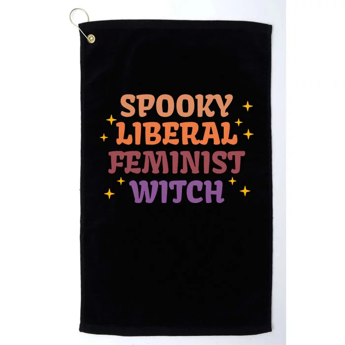 Spooky Liberal Feminist Witch Halloween Platinum Collection Golf Towel