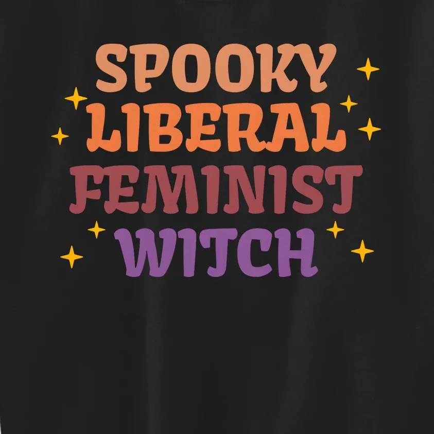 Spooky Liberal Feminist Witch Halloween Kids Sweatshirt