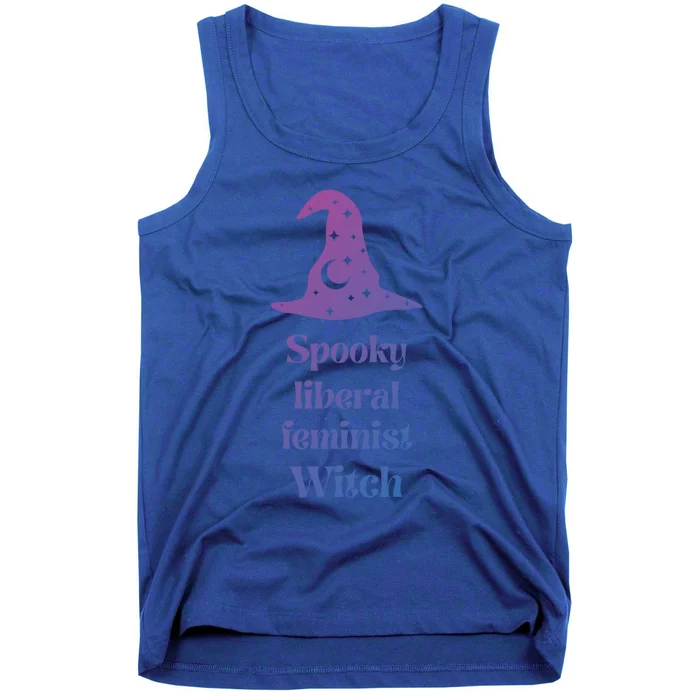 Spooky Liberal Feminist Witch Witchcraft Feminism Halloween Funny Gift Tank Top