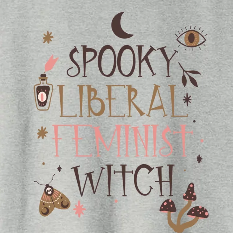 Spooky Liberal Feminist Witch Mystical Activist Halloween Cool Gift Women's Crop Top Tee