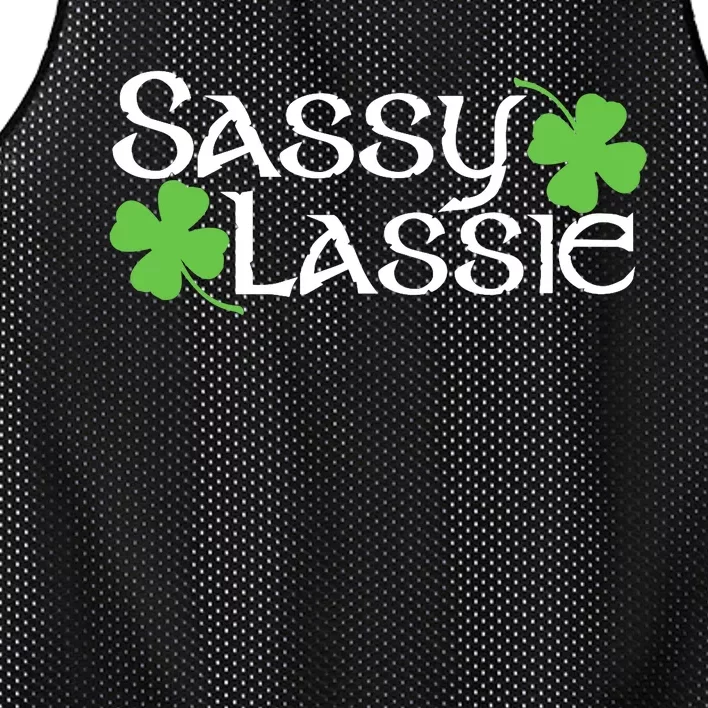 Sassy Lassie Funny St. Patrick's Day Mesh Reversible Basketball Jersey Tank