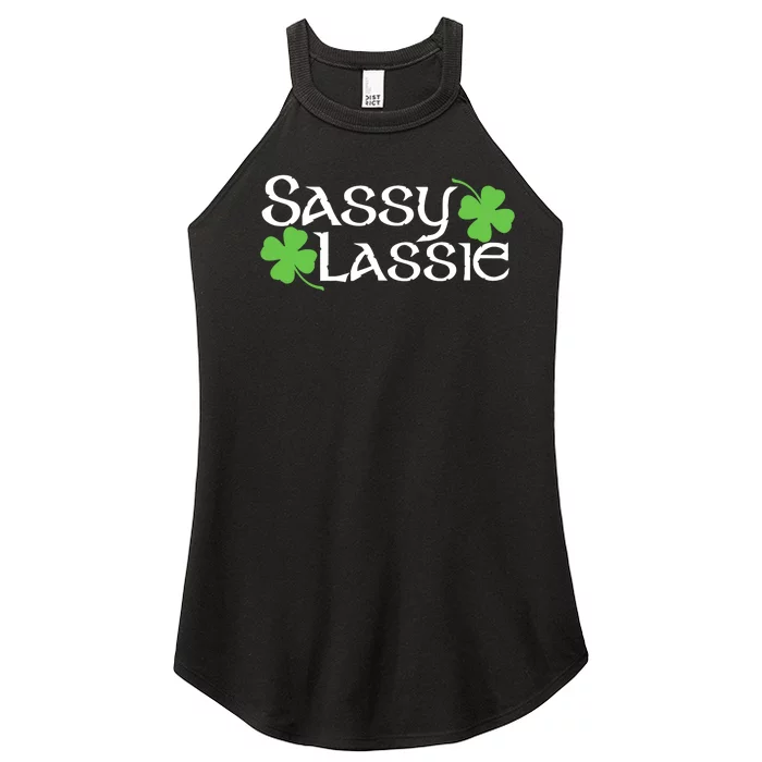 Sassy Lassie Funny St. Patrick's Day Women’s Perfect Tri Rocker Tank