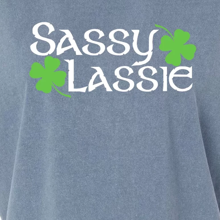 Sassy Lassie Funny St. Patrick's Day Garment-Dyed Women's Muscle Tee