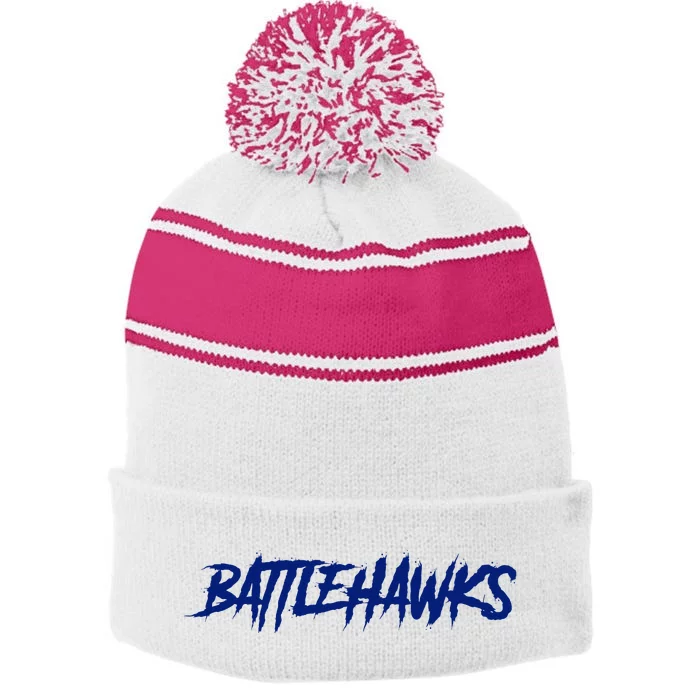 St. Louis Football Tailgate Stripe Pom Pom Beanie