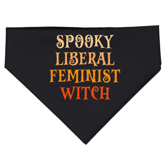 Spooky Liberal Feminist Witch Spooky Librarian Halloween USA-Made Doggie Bandana