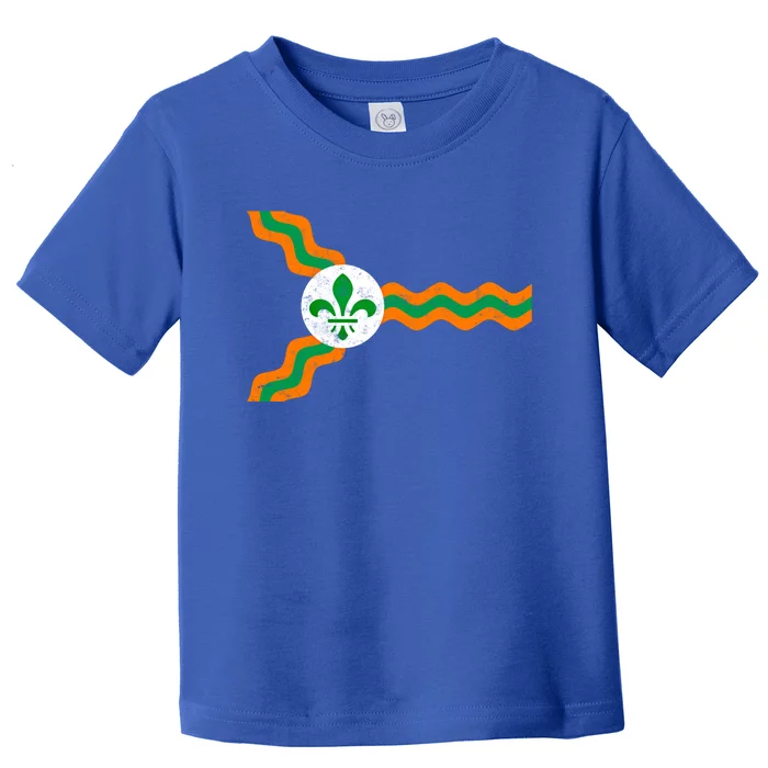 St Louis Flag Irish Colors Dogtown St Patrick's Day Gift Toddler T-Shirt