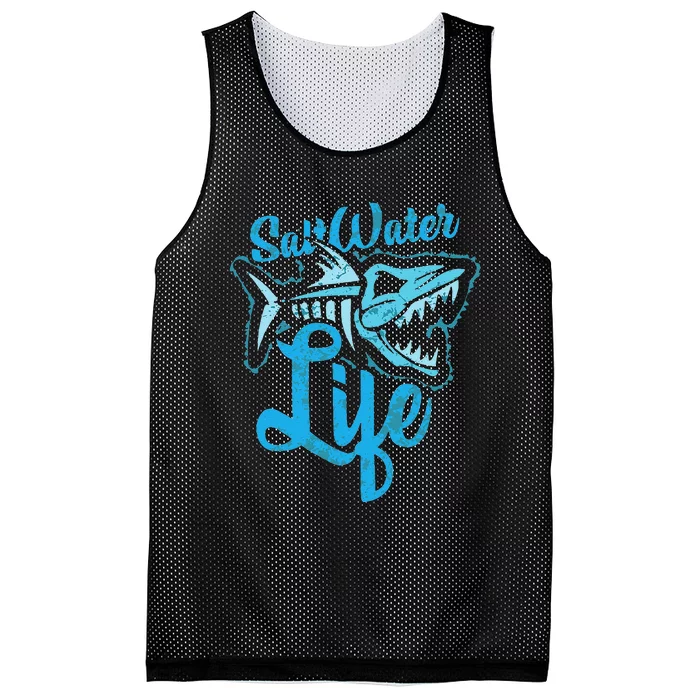 Saltwater Life Fishing Mesh Reversible Basketball Jersey Tank