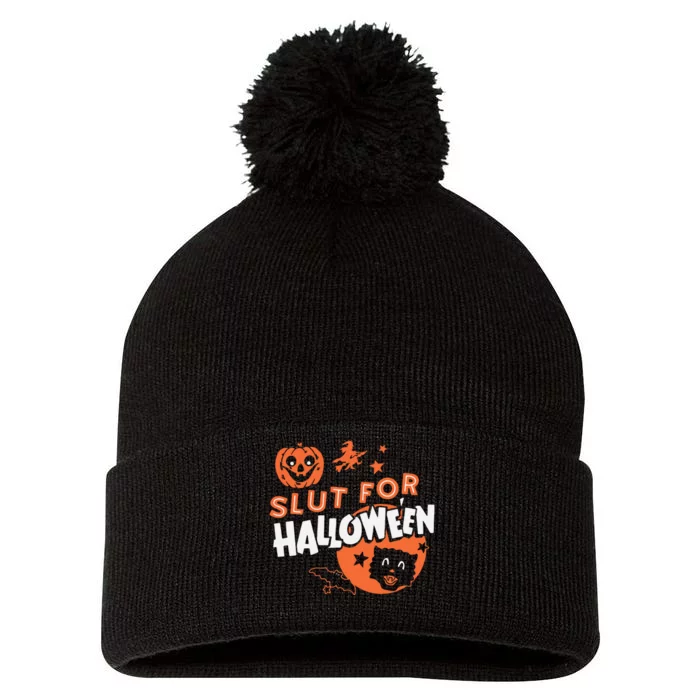 S Lut For Halloween Pom Pom 12in Knit Beanie