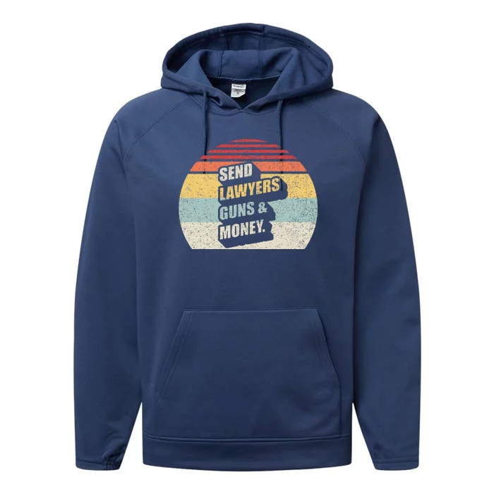 Send Lawyers Guns And Money Performance Fleece Hoodie