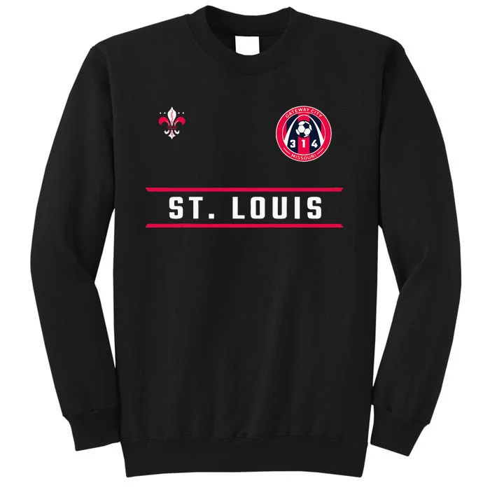 St Louis Gateway Arch Skyline 314 Fleur De Lis Badge Banner Tall Sweatshirt