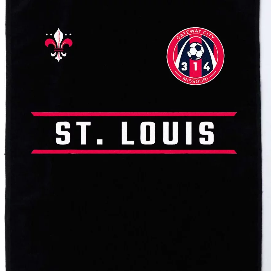 St Louis Gateway Arch Skyline 314 Fleur De Lis Badge Banner Platinum Collection Golf Towel