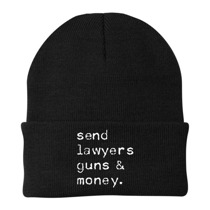 Send Lawyers Guns And Money Funny Meme Outlaw Friends Legal Knit Cap Winter Beanie