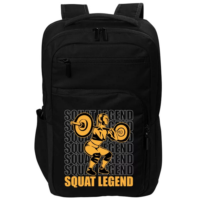 Squat Legend Gym Squat Powerlifting Cute Gift Impact Tech Backpack