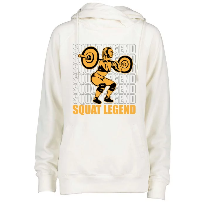 Squat Legend Gym Squat Powerlifting Cute Gift Womens Funnel Neck Pullover Hood