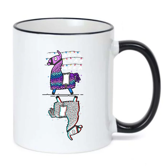 Stranger Lama Glitch Black Color Changing Mug