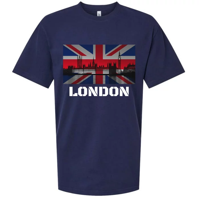 Souvenir London Gift City Vintage Uk Flag British Hoody Sueded Cloud Jersey T-Shirt