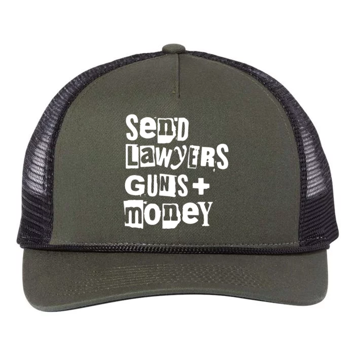 Send Lawyers Guns And Money Retro Rope Trucker Hat Cap