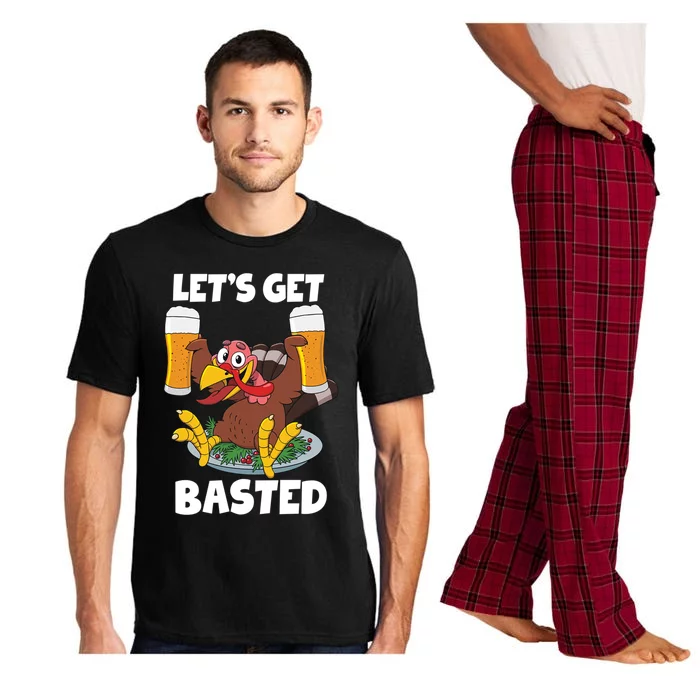 S Lets Get Basted Gift Funny Thanksgiving Gift Pajama Set