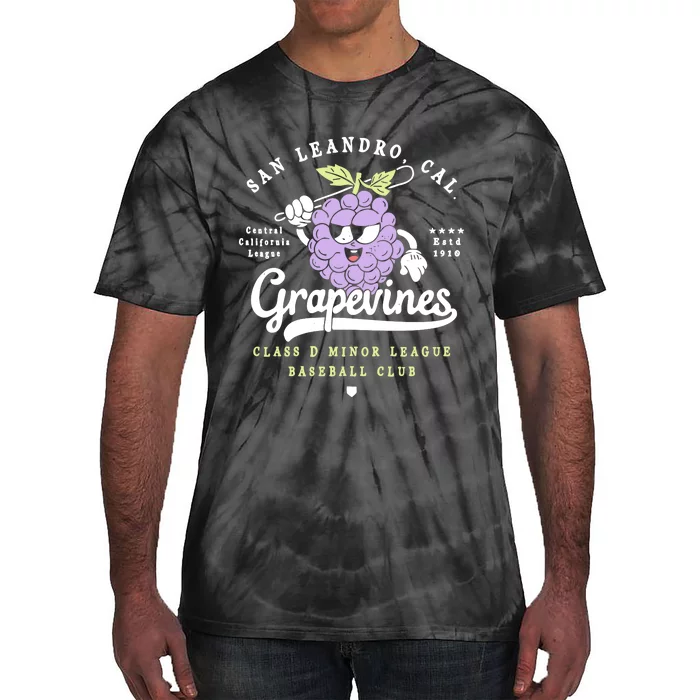 San Leandro Grapevines California Vintage Defunct Baseball Teams Tie-Dye T-Shirt