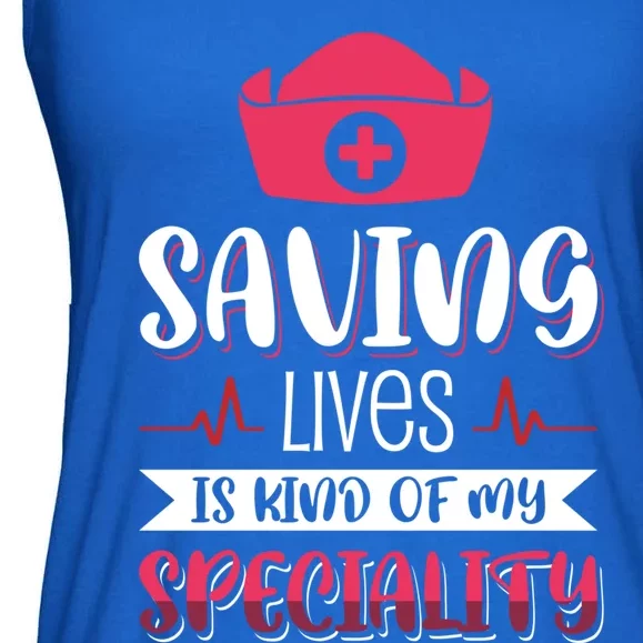 Saving Lives Gift Ladies Essential Flowy Tank