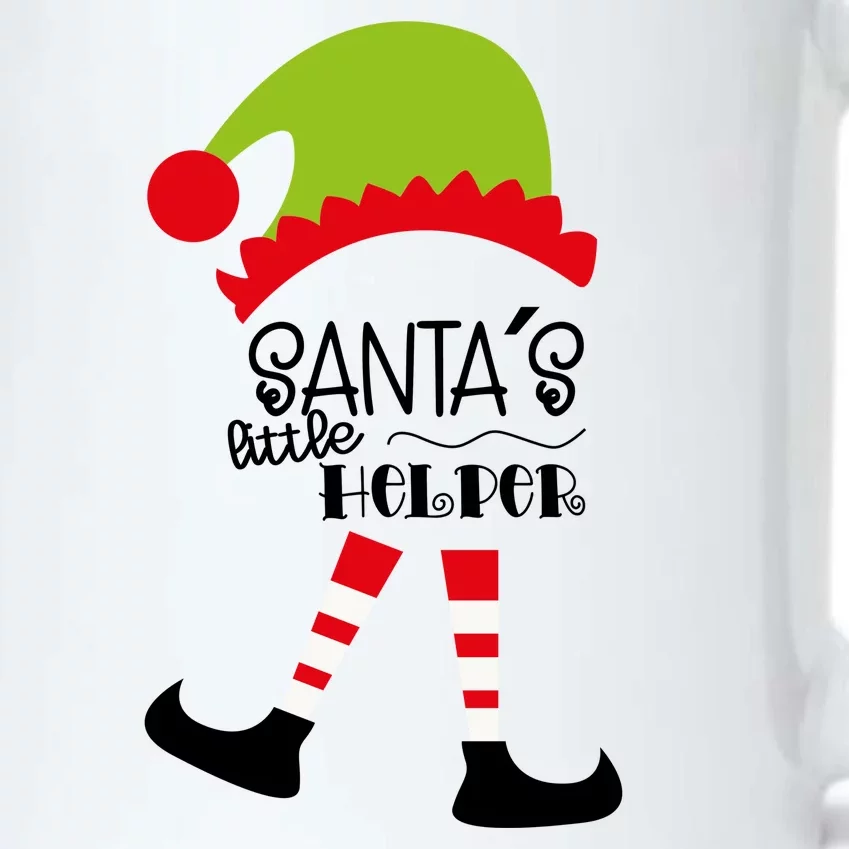 Santas Little Helper Elf Holiday Black Color Changing Mug