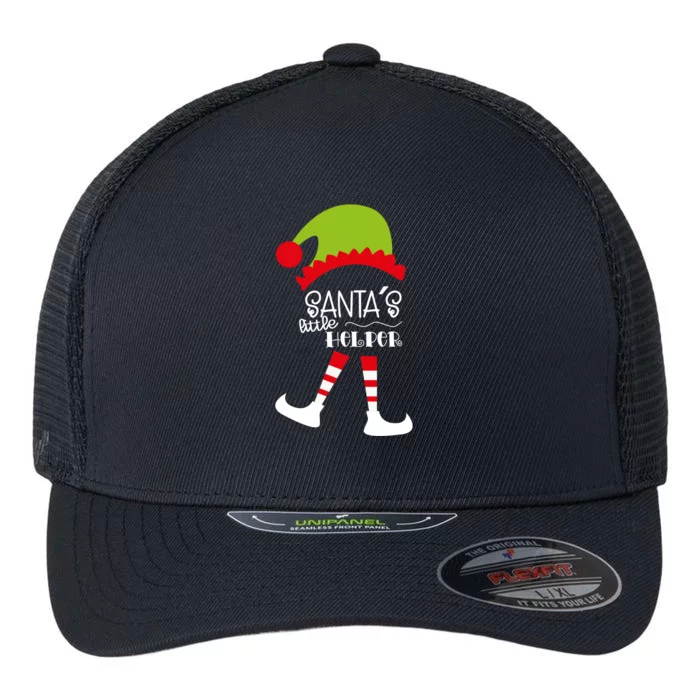 Santas Little Helper Elf Holiday Flexfit Unipanel Trucker Cap