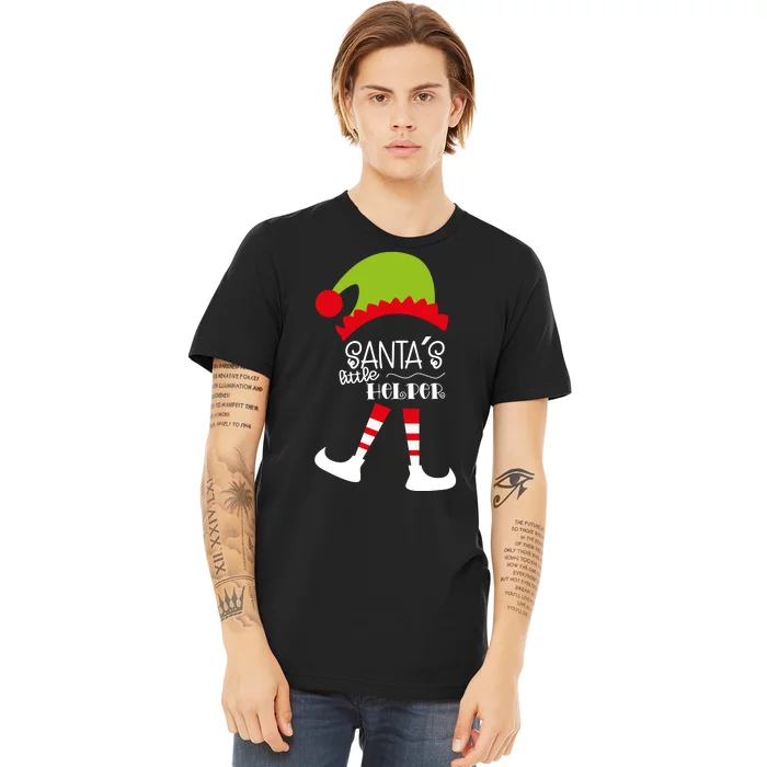 Santas Little Helper Elf Holiday Premium T-Shirt