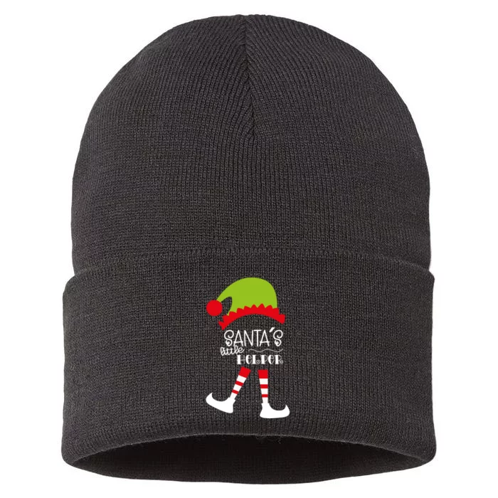 Santas Little Helper Elf Holiday Sustainable Knit Beanie