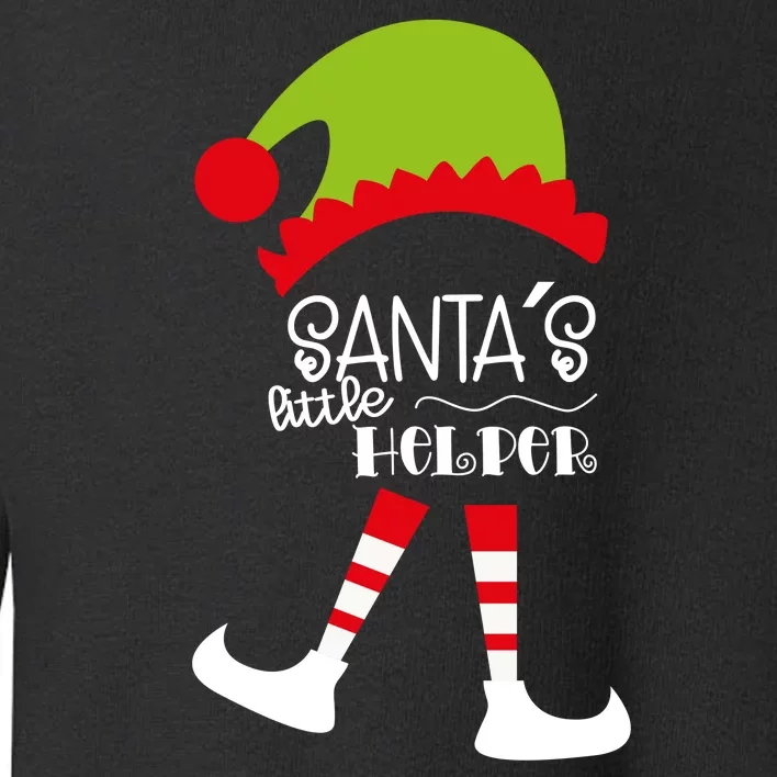 Santas Little Helper Elf Holiday Toddler Sweatshirt