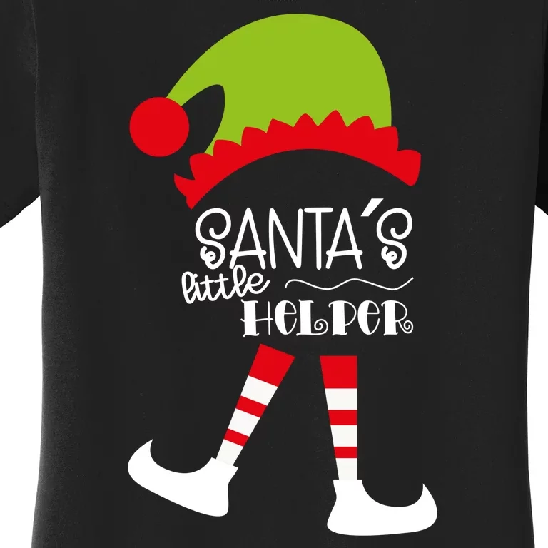 Santas Little Helper Elf Holiday Women's T-Shirt