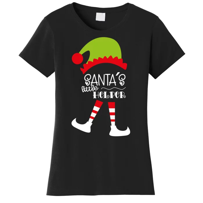 Santas Little Helper Elf Holiday Women's T-Shirt