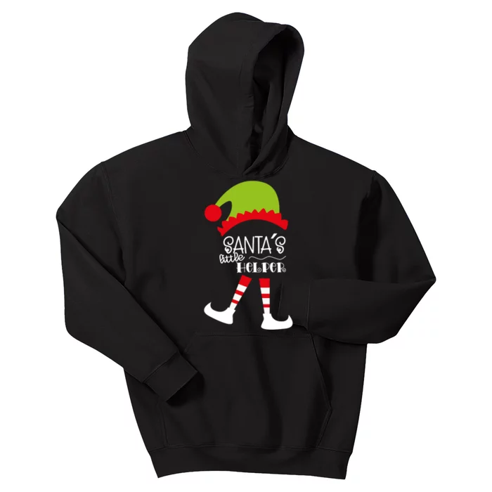 Santas Little Helper Elf Holiday Kids Hoodie