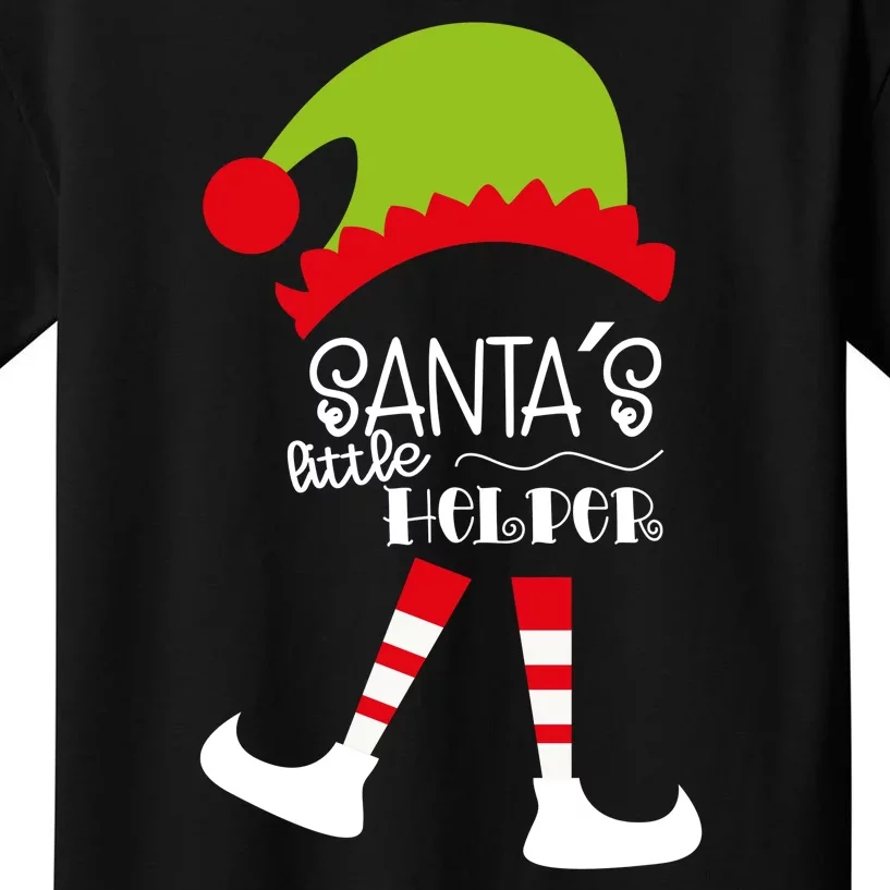 Santas Little Helper Elf Holiday Kids T-Shirt