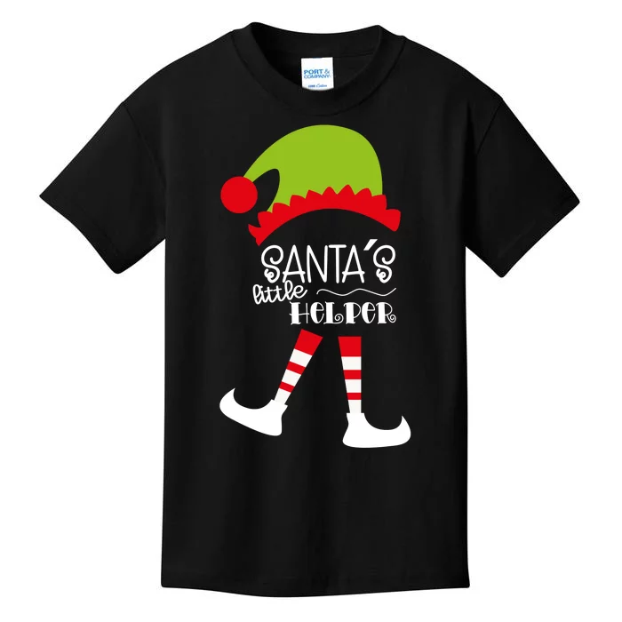 Santas Little Helper Elf Holiday Kids T-Shirt