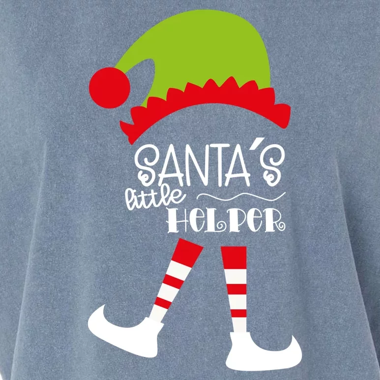 Santas Little Helper Elf Holiday Garment-Dyed Women's Muscle Tee