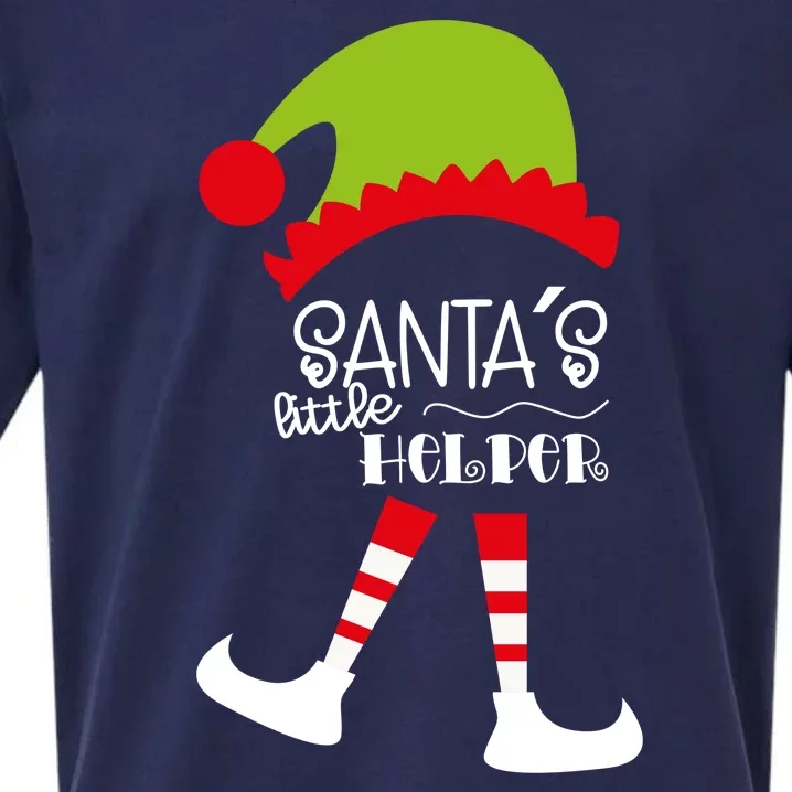 Santas Little Helper Elf Holiday Sueded Cloud Jersey T-Shirt