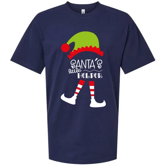 Santas Little Helper Elf Holiday Sueded Cloud Jersey T-Shirt