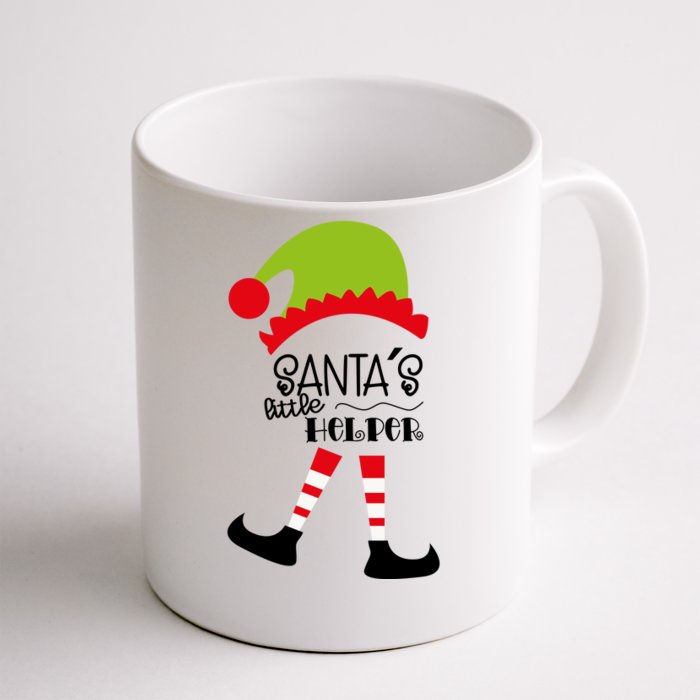 Santas Little Helper Elf Holiday Front & Back Coffee Mug