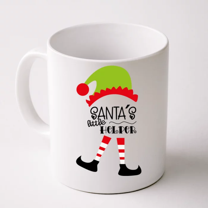 Santas Little Helper Elf Holiday Front & Back Coffee Mug