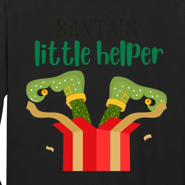 Santas Little Helper Christmas Kids Christmas Clothes Kids Christmas Outfitc Tall Long Sleeve T-Shirt