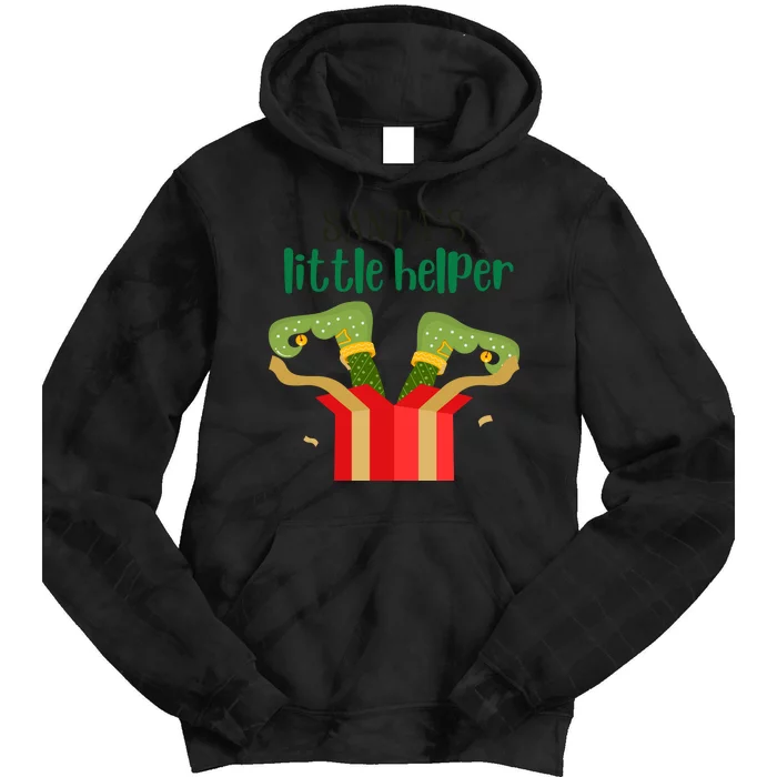 Santas Little Helper Christmas Kids Christmas Clothes Kids Christmas Outfitc Tie Dye Hoodie