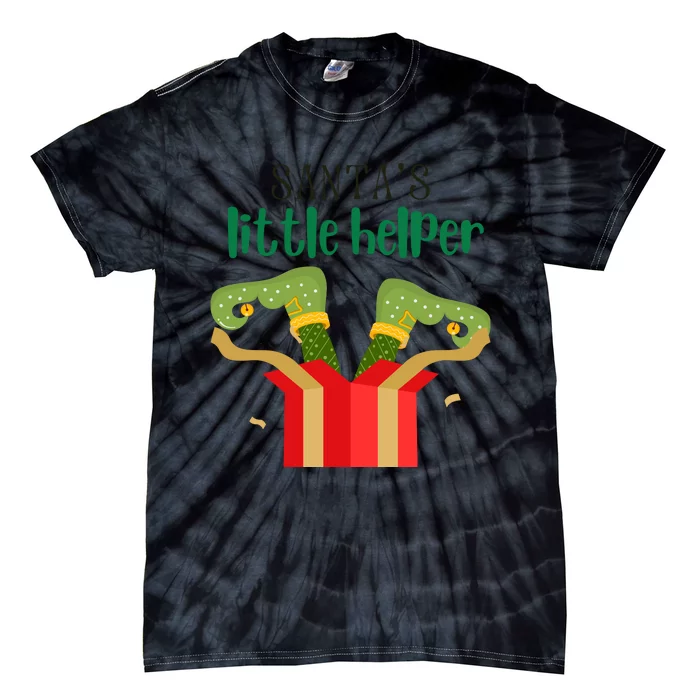 Santas Little Helper Christmas Kids Christmas Clothes Kids Christmas Outfitc Tie-Dye T-Shirt