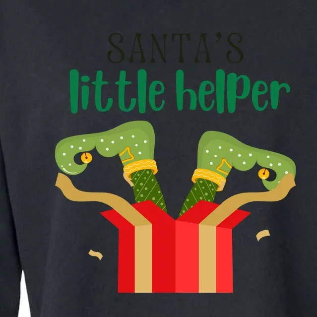 Santas Little Helper Christmas Kids Christmas Clothes Kids Christmas Outfitc Cropped Pullover Crew