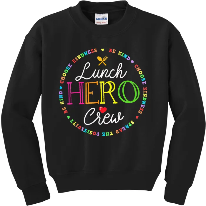 School Lunch Hero Squad Funny Cafeteria Workers Crew Lady Kids Sweatshirt