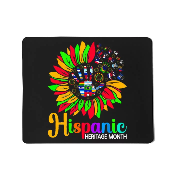 Sunflower Latino Hispanic Heritage Month Roots And Flags Mousepad