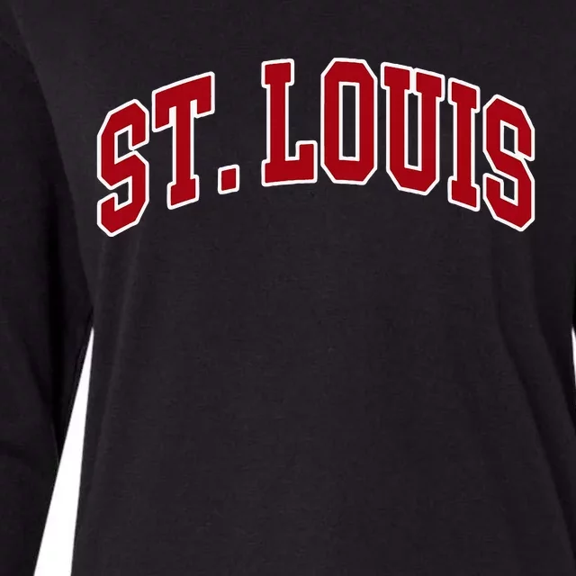 St. Louis Hometown Pride Throwback Design Womens Cotton Relaxed Long Sleeve T-Shirt