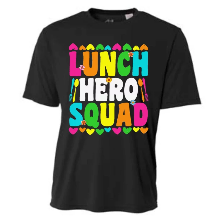 school lunch hero squad funny cafeteria workers gifts Cooling Performance Crew T-Shirt