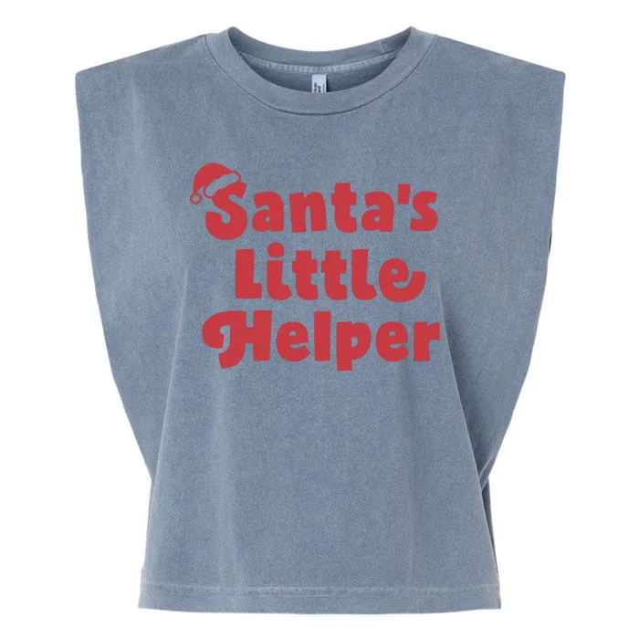 SantaS Little Helper Garment-Dyed Women's Muscle Tee