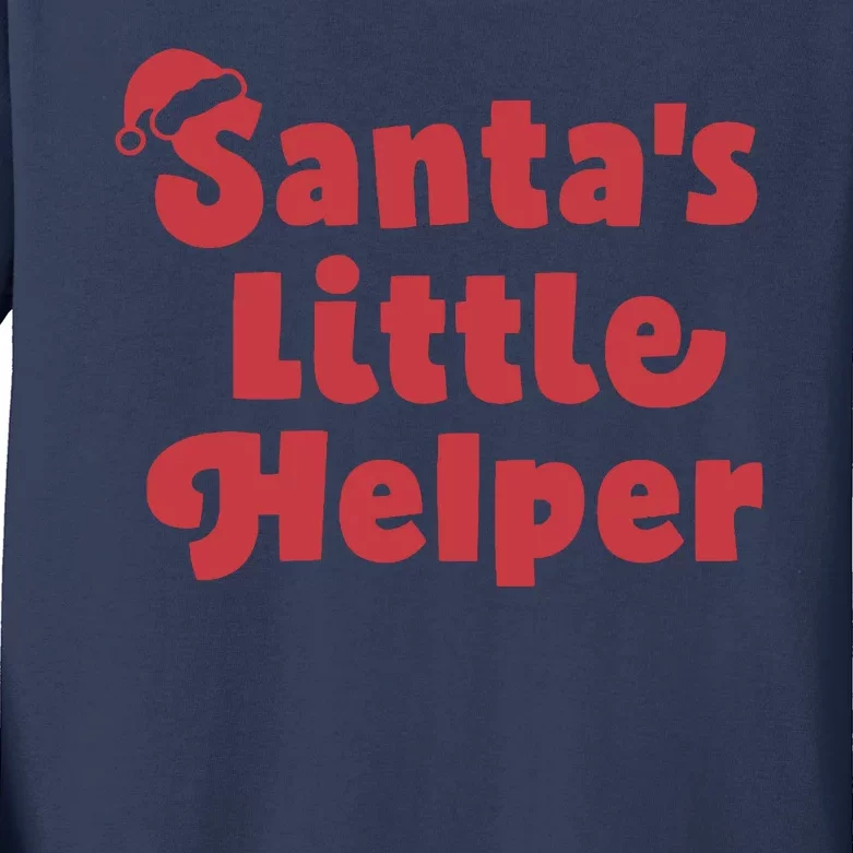 SantaS Little Helper Kids Long Sleeve Shirt